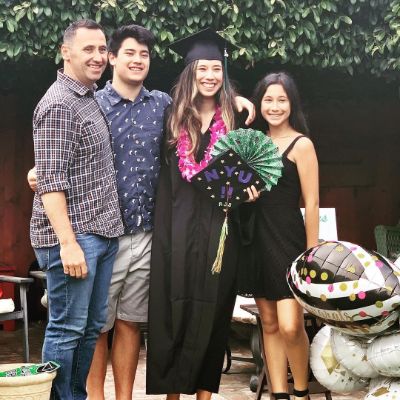 Steve Sarkisian with his kids, Ashley Sarkisian, Taylor Sarkisian and Brady Sarkisian. 